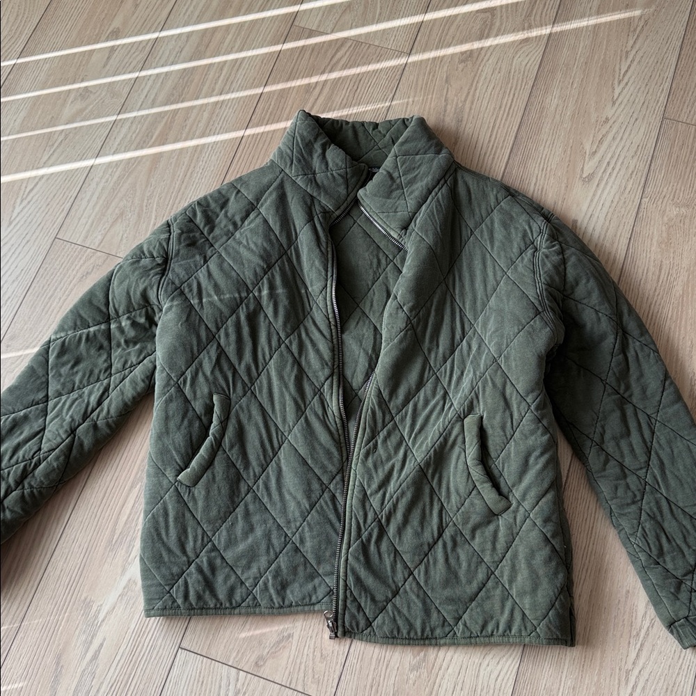 wild fable Olive Green Quilted Utility Jacket
